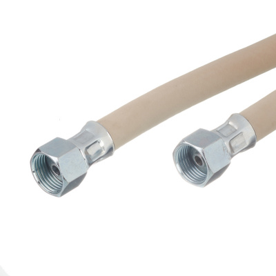 Подводка для газа полимерная 1/2", 2 м 50 см, гайка/гайка, белая