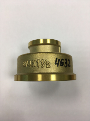 Муфта переходная 3/4" x 1½", латунная