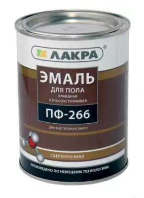 Эмаль Лакра ПФ-266 золотисто-коричневая, 1 кг (для пола)