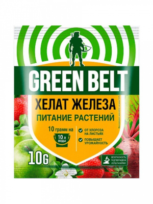 Удобрение Хелат железа GREEN BELT, порошок, 10 грамм