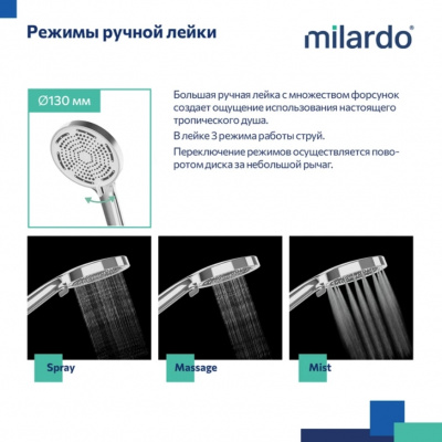 Душевая стойка milardo "Ideal Spa" ILS3C70M16