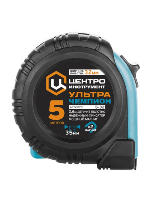 Рулетка ЦИ "Ультра Чемпион", 5 м х 32 мм, магнит